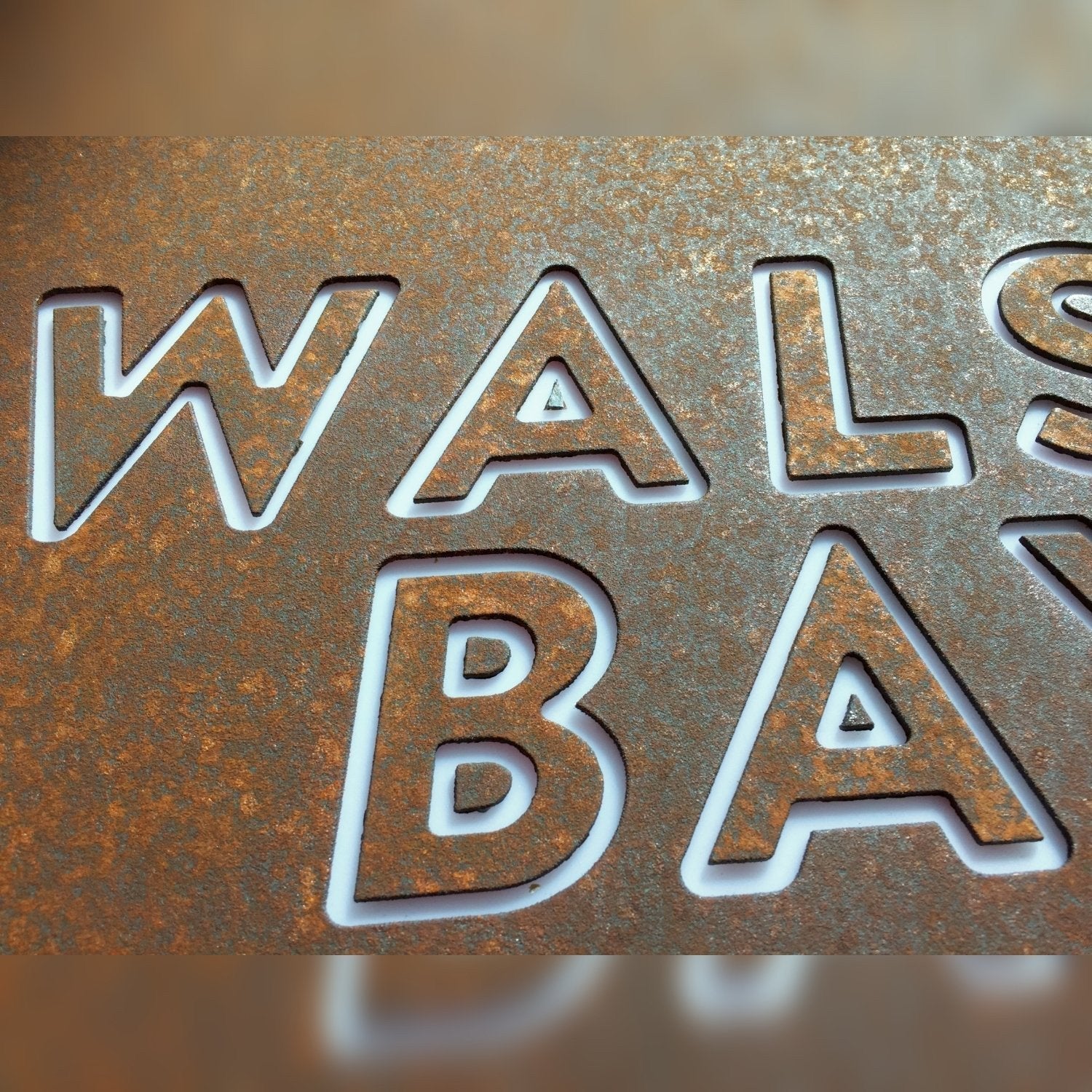 Walsh Bay Kitchen - Blade sign rust finish illuminated  - Signarama Sydney CBD South