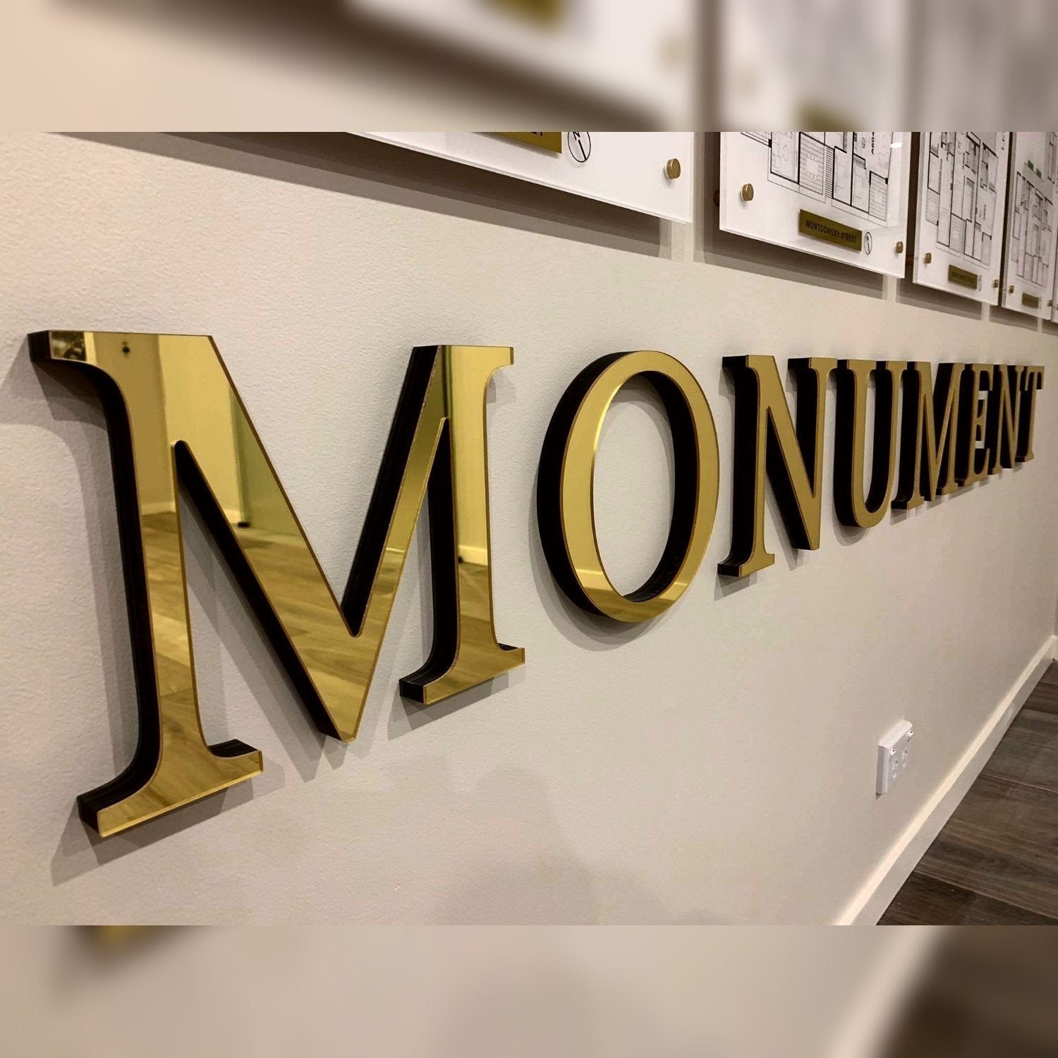 Lateral Estate MDF painted letters with mirror gold acrylic - Signarama Sydney CBD South
