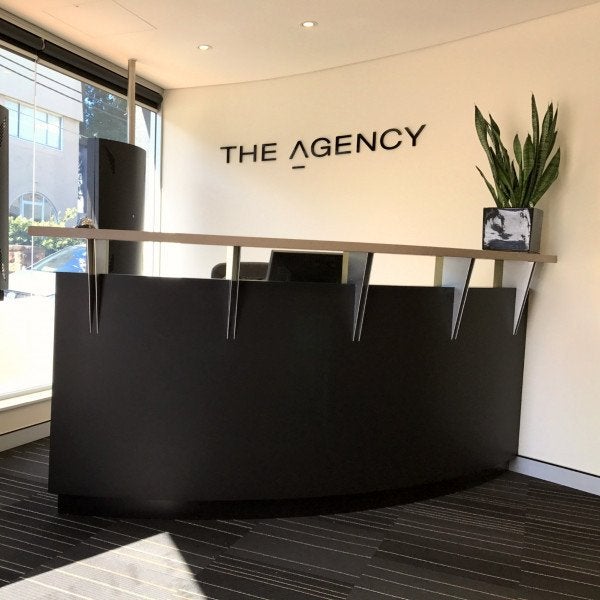 The Agency Black Acrylic Lettering - Signarama Sydney CBD South