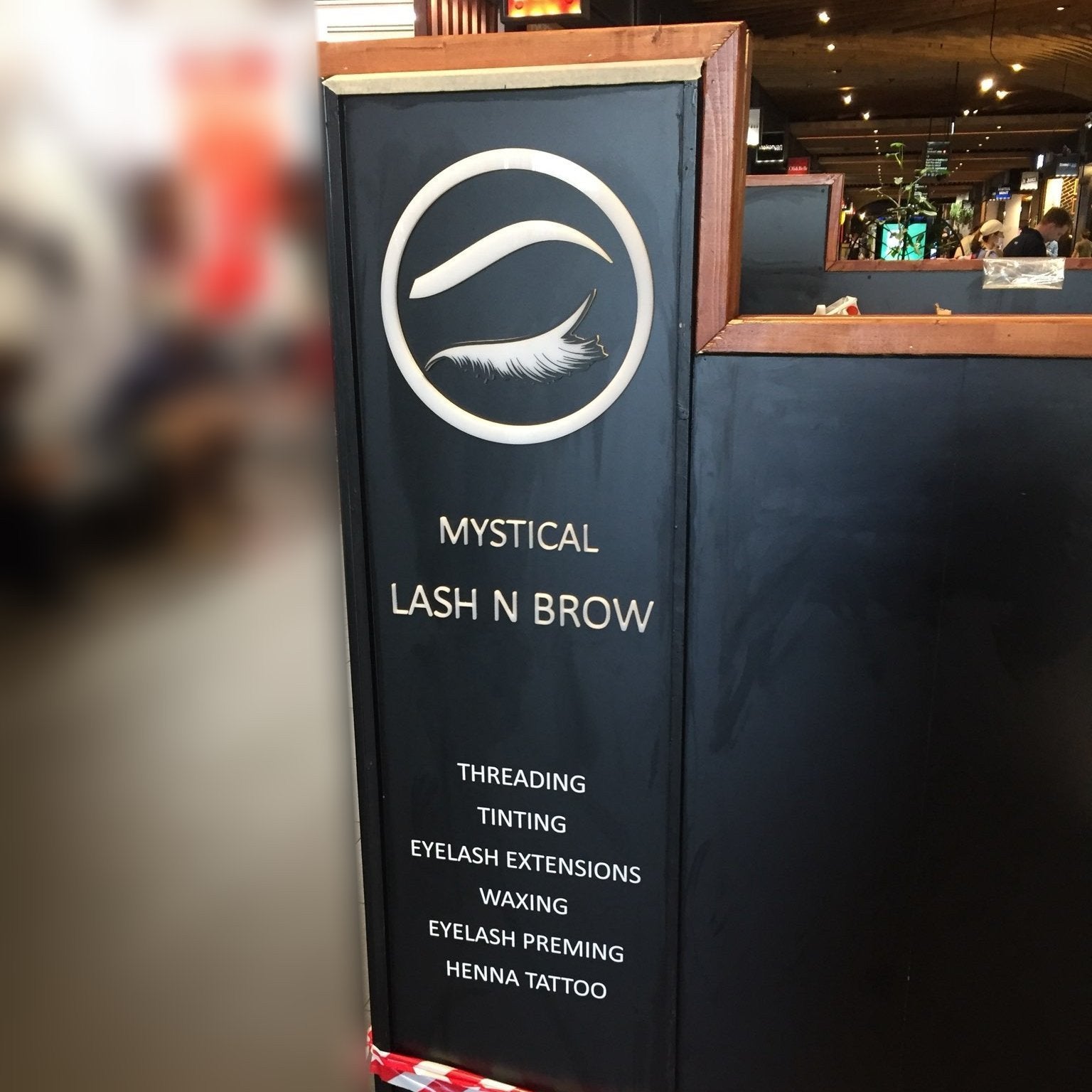 Mystical Lash n brow white acrylic and vinyl - Signarama Sydney CBD South