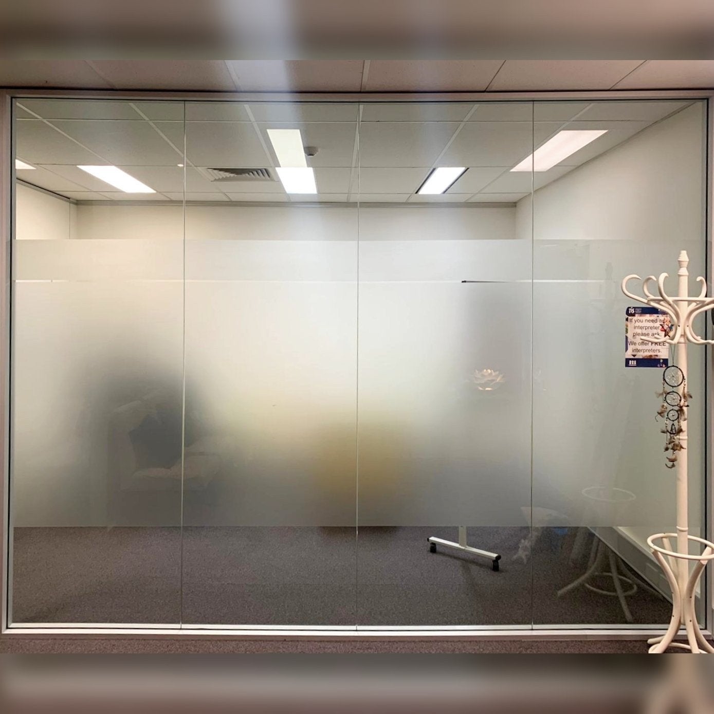 Imanadari Counselling frost onto glass  - Signarama Sydney CBD South