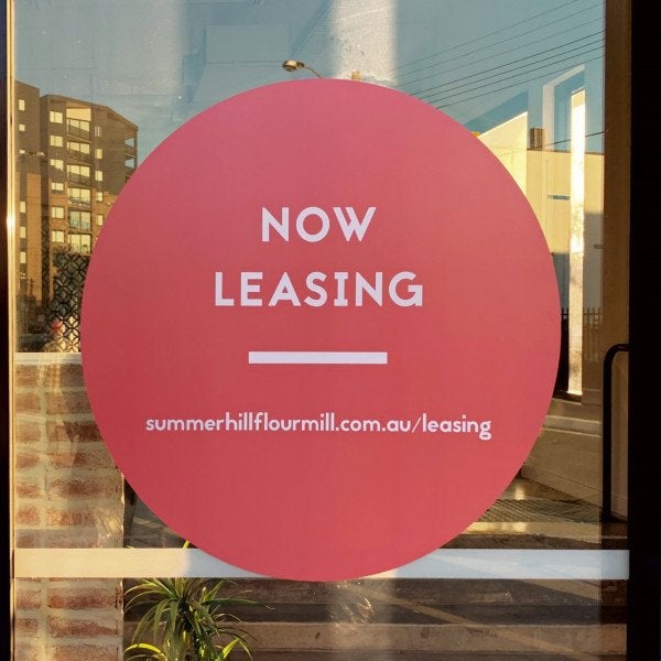 Large circle window sticker