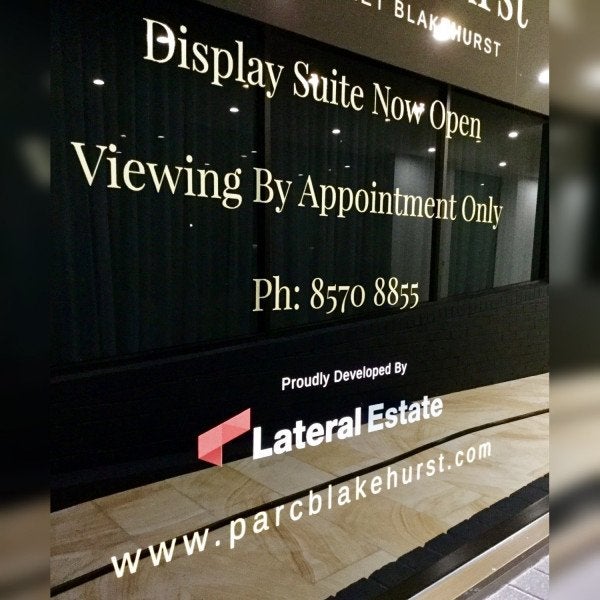 Lateral estate vinyl lettering 2 - Signarama Sydney CBD South