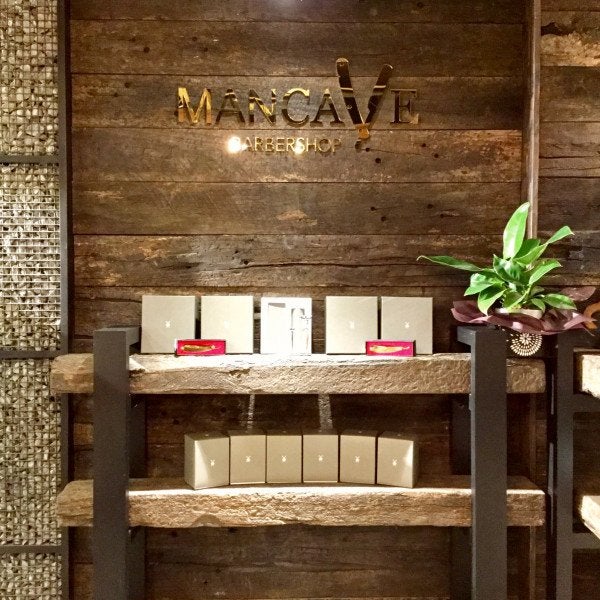 Mancave custom gold lettering - Signarama Sydney CBD South