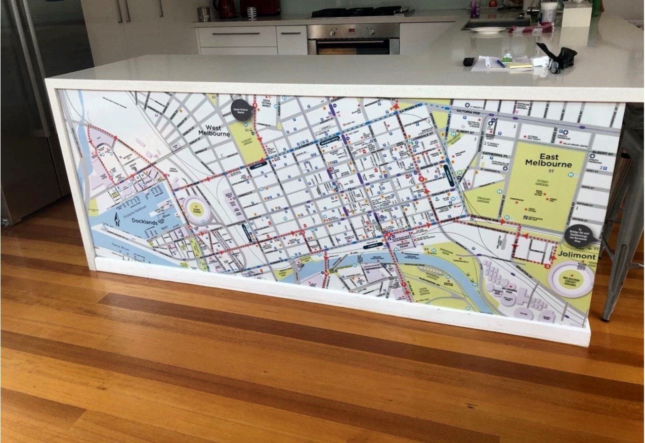 Kitchen bench wrap