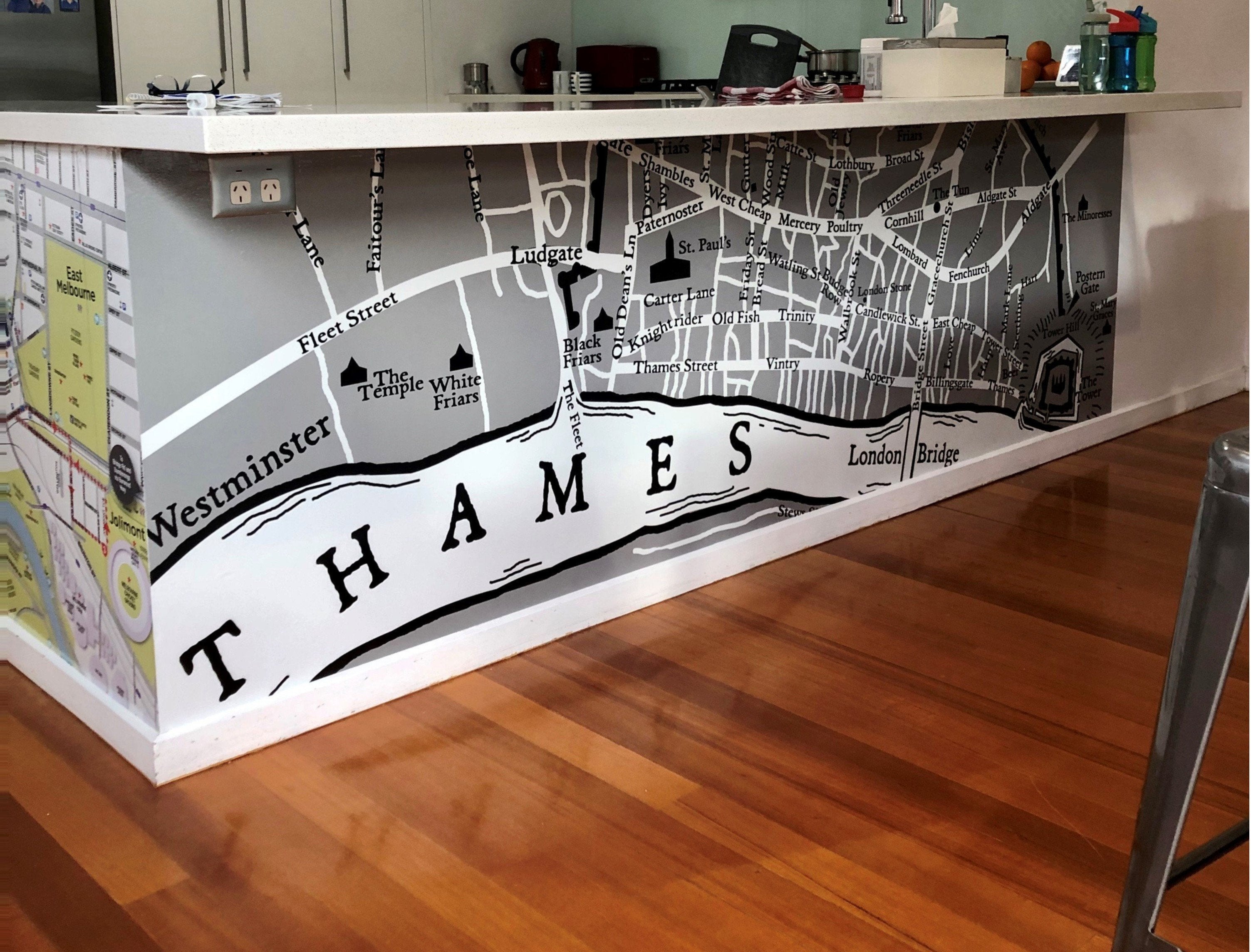 Kitchen bench wrap