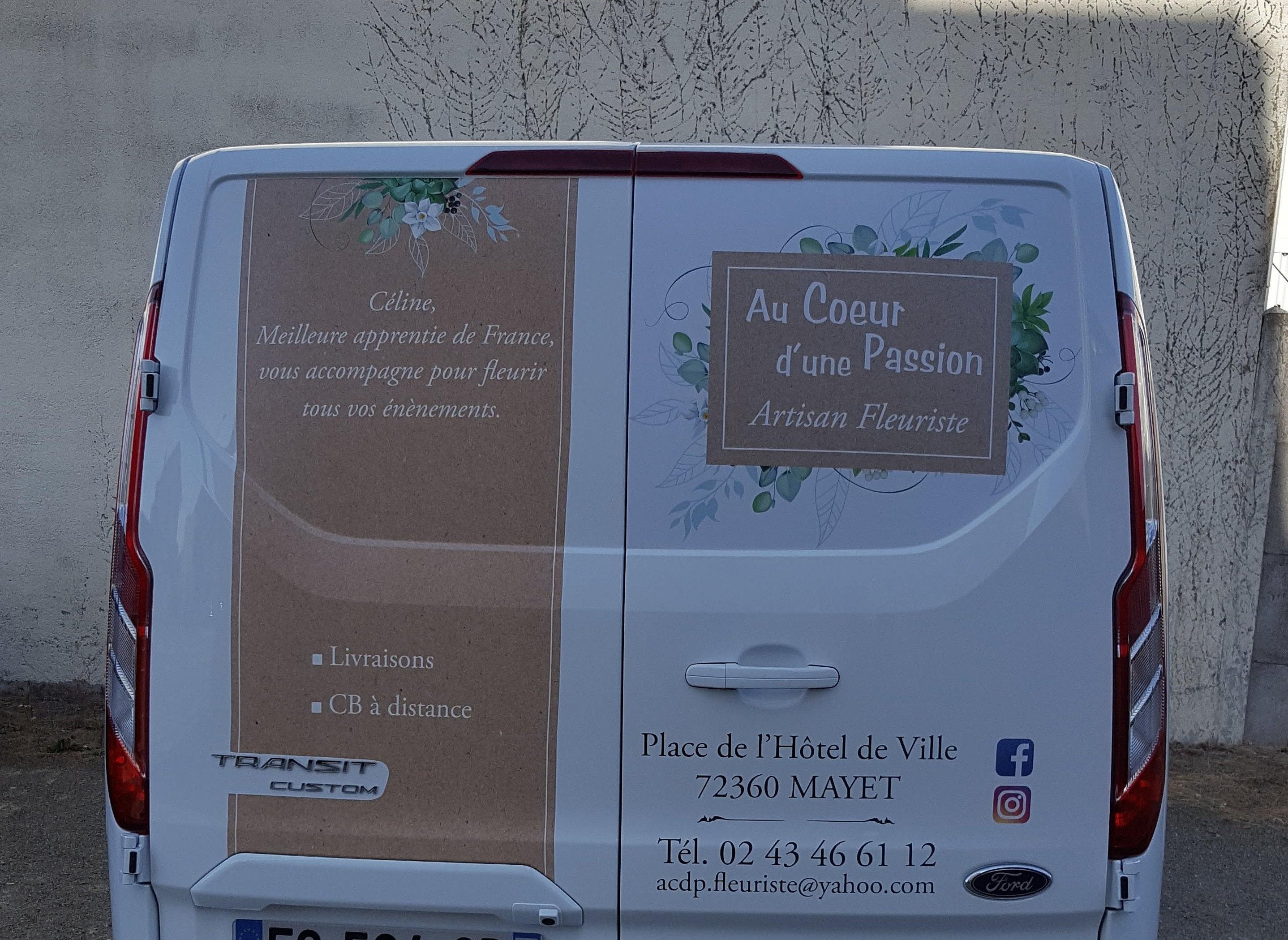 Décoration véhicule fleuriste