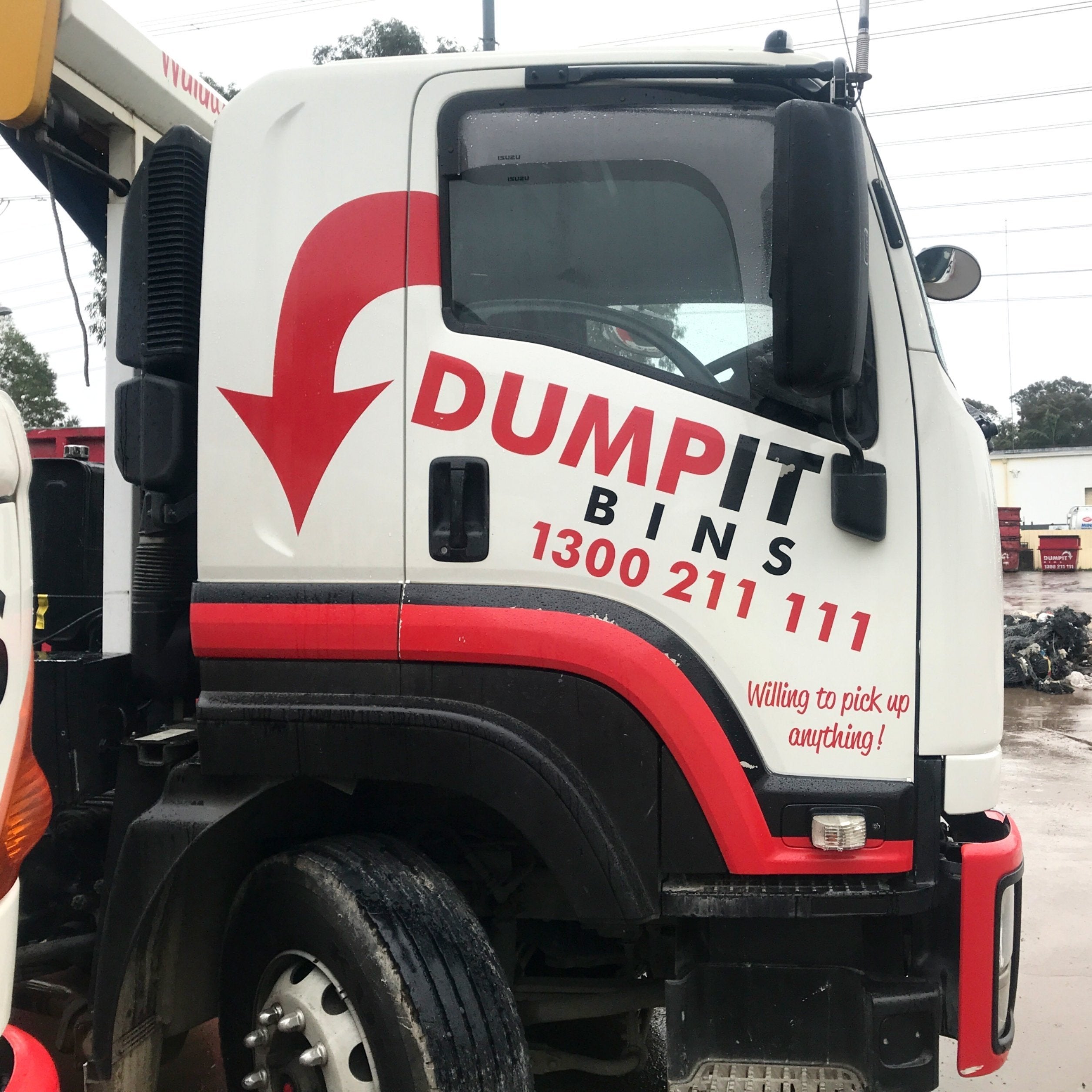 Dump It Bins Vehicle vinyl lettering - Signarama Sydney CBD South