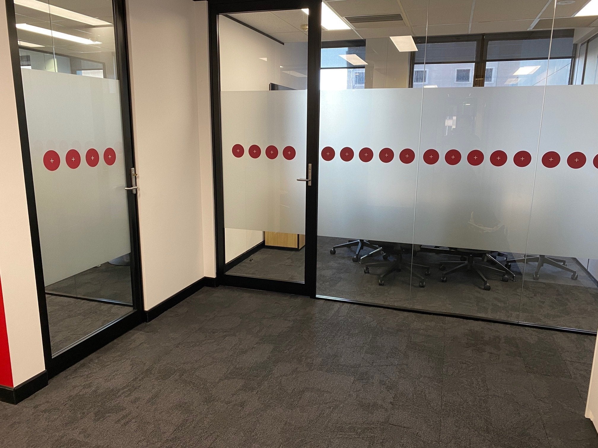 Office window frosting , wall graphics and  3D Illuminated Letters for Avenyou