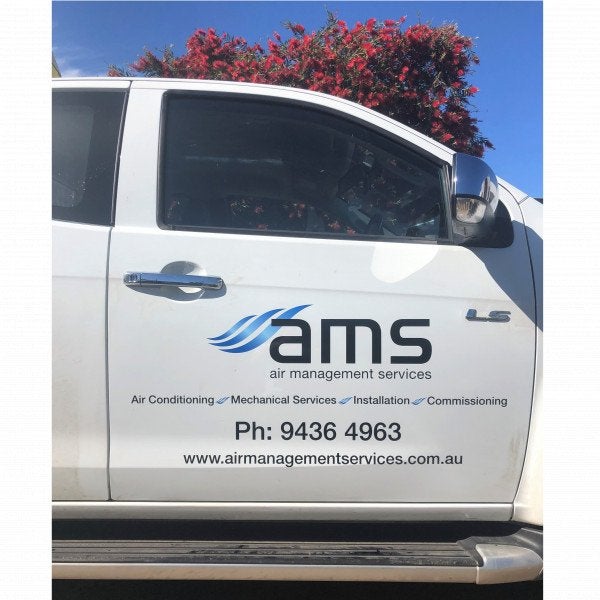 Vehicle Lettering & Window Graphics - Air Management Services
