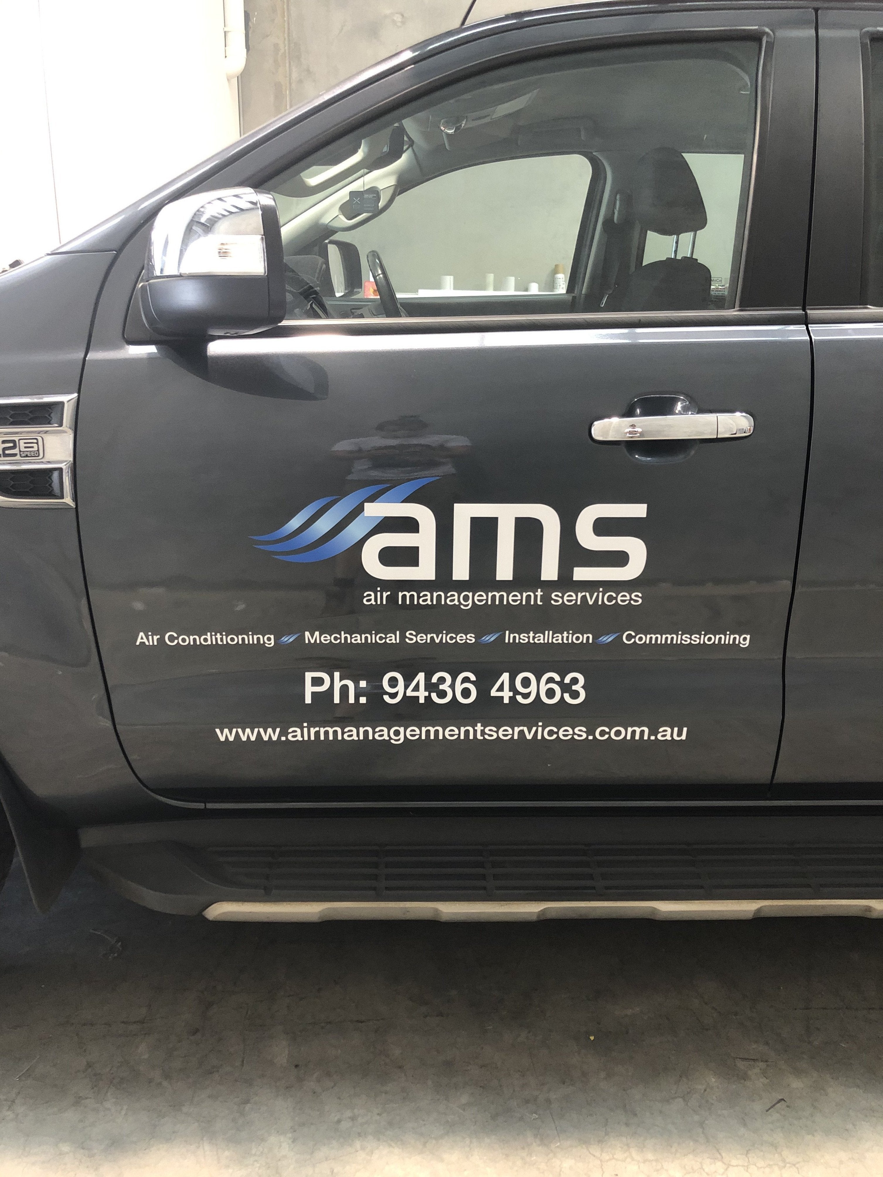 Vehicle Lettering & Window Graphics - Air Management Services