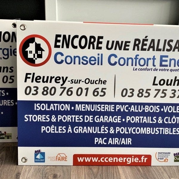 Panneau de chantier