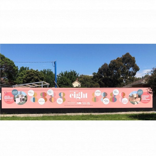 Hoarding Signage - Buildher Eight - Fairfield