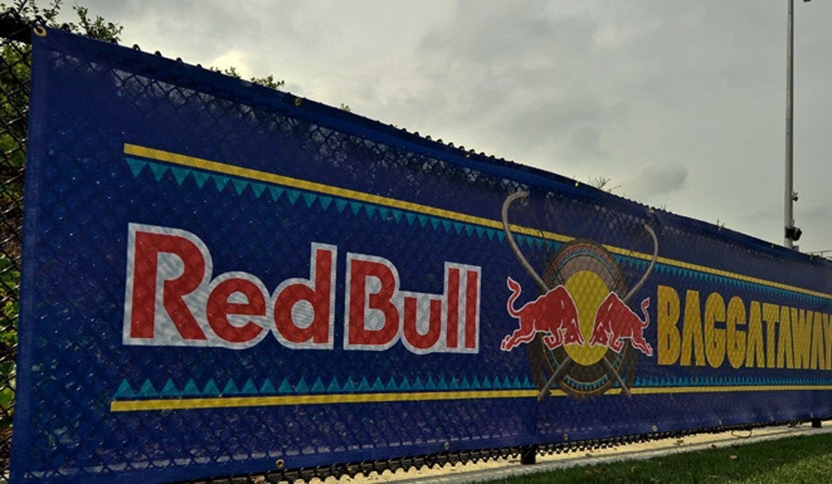 Fence Mesh Banner For an Event with Well Known Branding | Temporary Event Signage