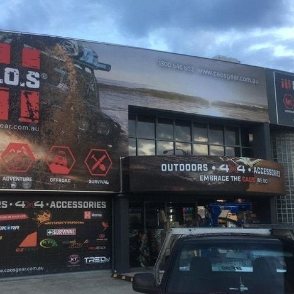 Caos Building Wrap by Signarama Nundah