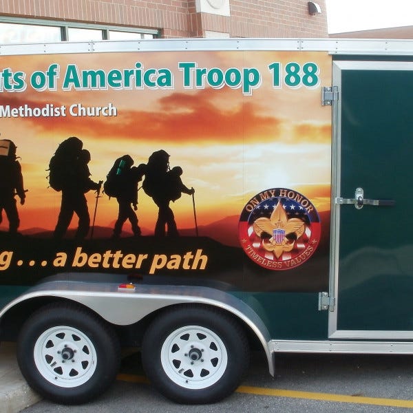 Boy Scout Trailer Wrap from 2010 in Kenosha, WI