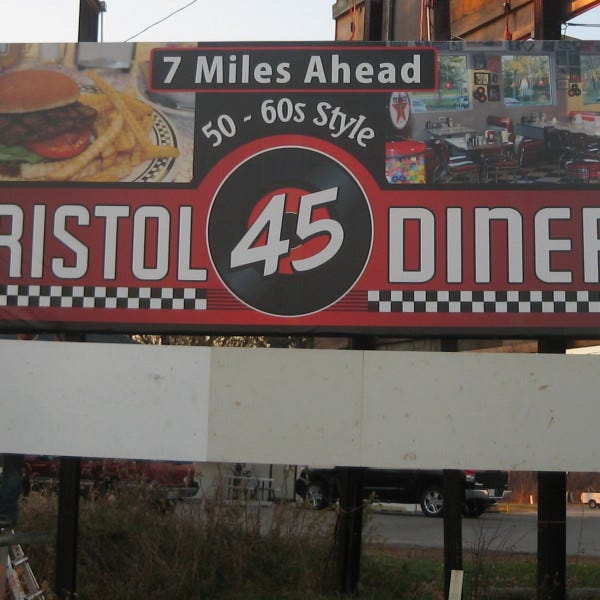 Billboard Bristol Diner 45 from 2010