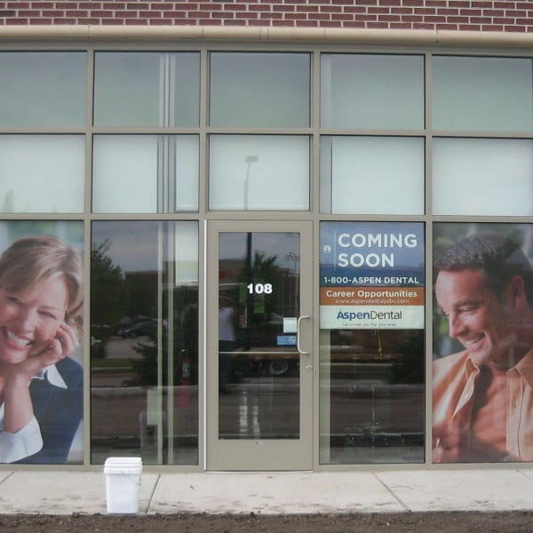Aspen Dental Window Graphics