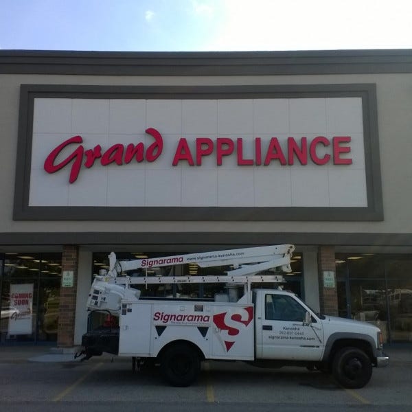 Channel Letters Grand Appliance from 2016 in Lake Zurich, IL