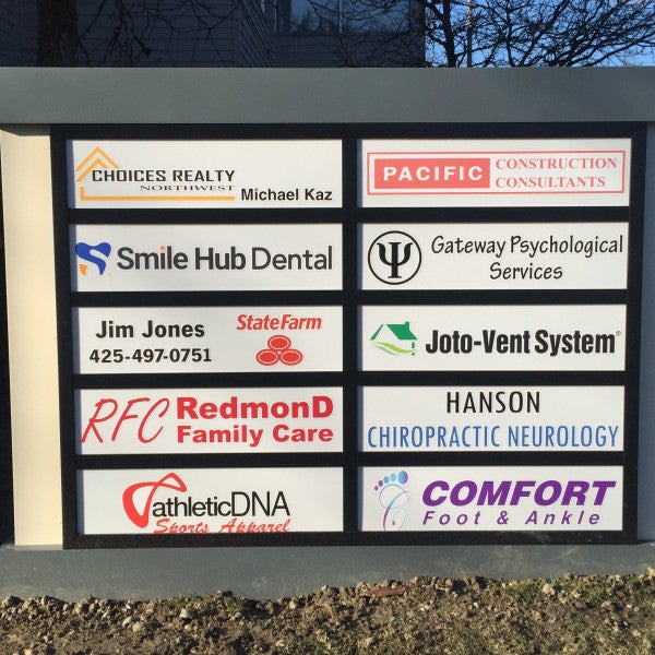 Custom Directory-Style Monument Sign