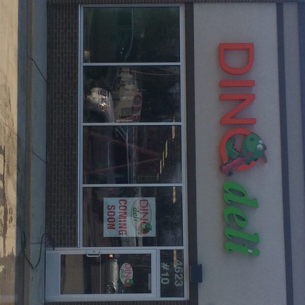 Channel Lettering Dino Deli from 2016 in Kenosha, WI