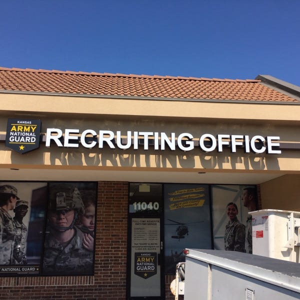 Recruiting Office Channel Letters