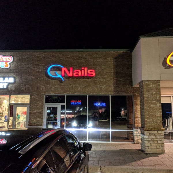 Q Nails Channel Letters