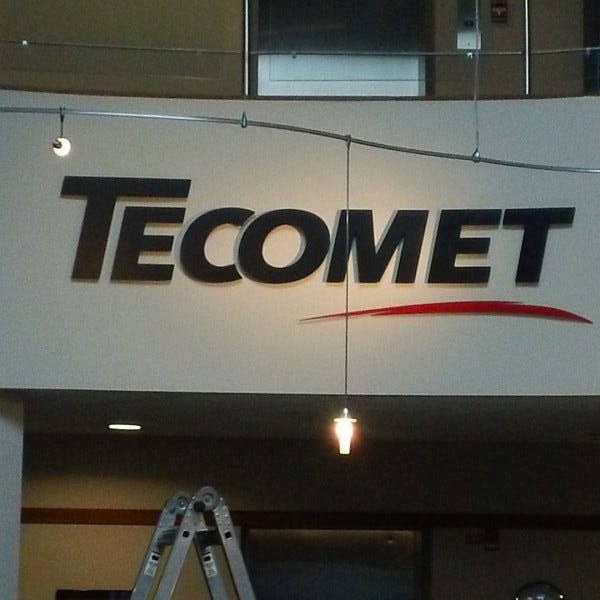 Interior Dimensional Lettering Tecomet