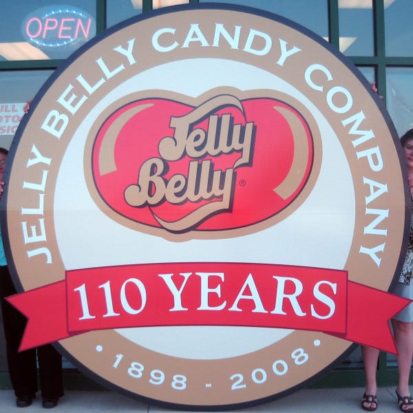 Indoor Ultraboard Sign Jelly Belly from 2008 in Kenosha, WI