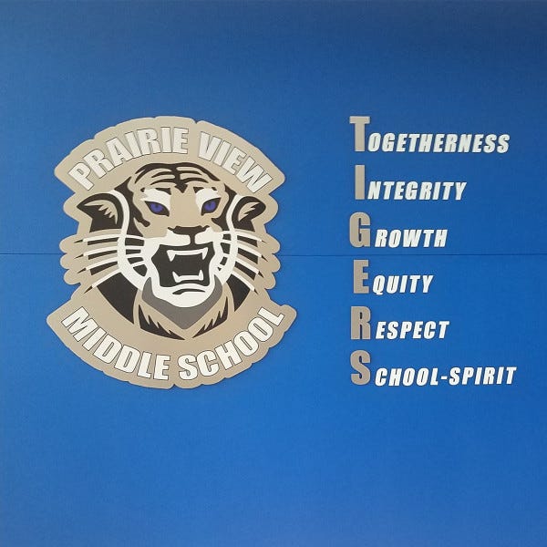 Signarama Brighton Dimensional Wall Logo for Prairie View Middle School