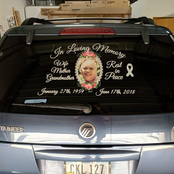 RIP Car Decal