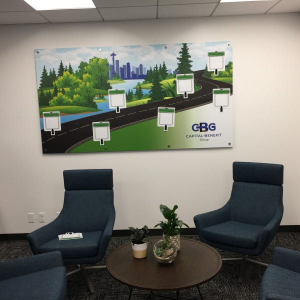 Magnetic Wall Graphics with Stainless Steel Standoffs