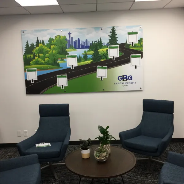 Magnetic Wall Graphics with Stainless Steel Standoffs