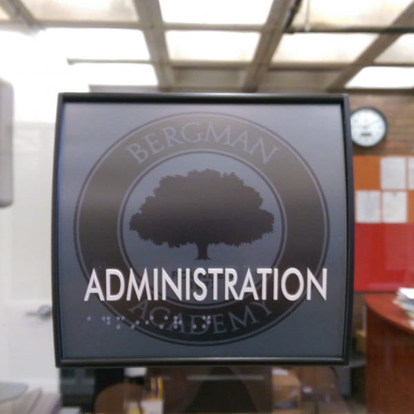 ADA sign Bergman Academy
