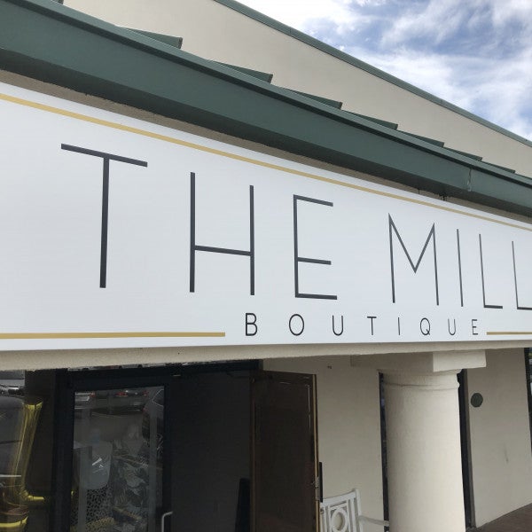 Pan Formed Aluminum Sign with Vinyl Graphics
