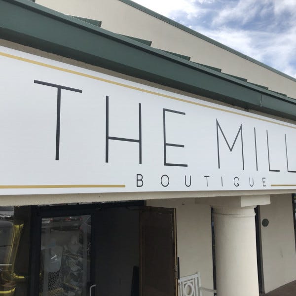Pan Formed Aluminum Sign with Vinyl Graphics