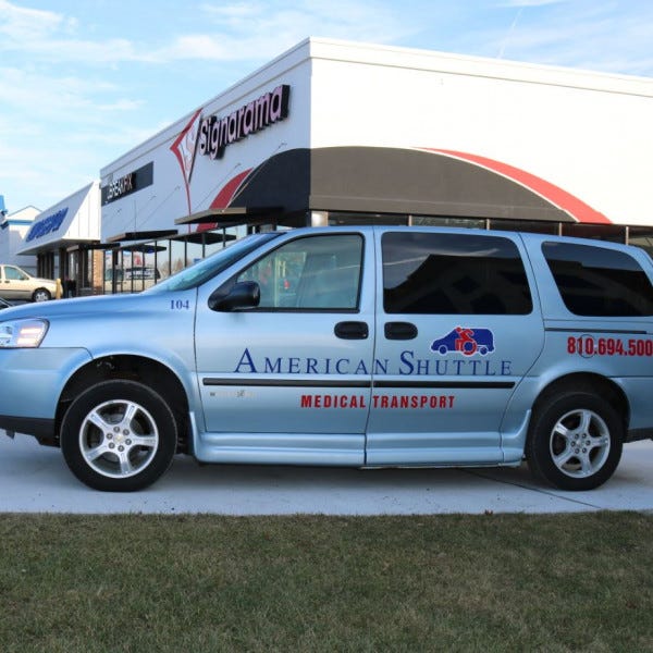 American Shuttle Vehicle Graphic - Flint MI