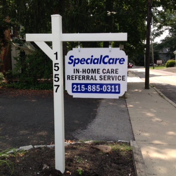 Hanging Sign on Post - SpecialCare