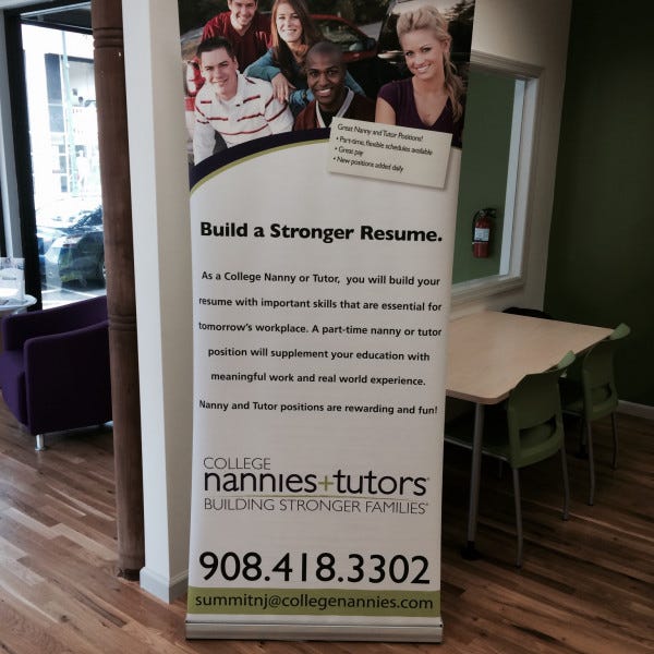 College Nannies_ Rectangle Banner Sign_Roseland