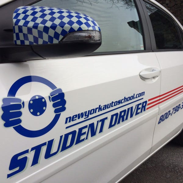 NY Auto School Partial Wrap And Graphics