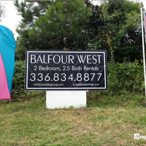 Entrance Sign Banner with Grommets