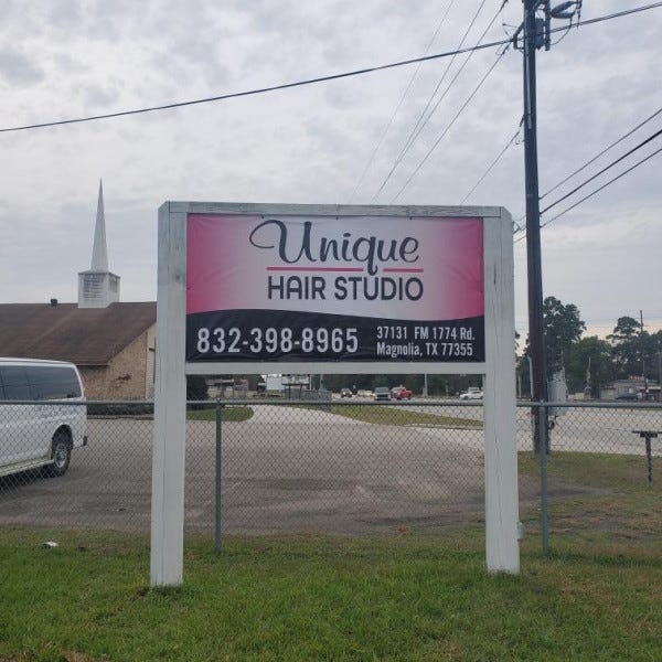 Banner at Unique Hair Salon - Magnolia, TX