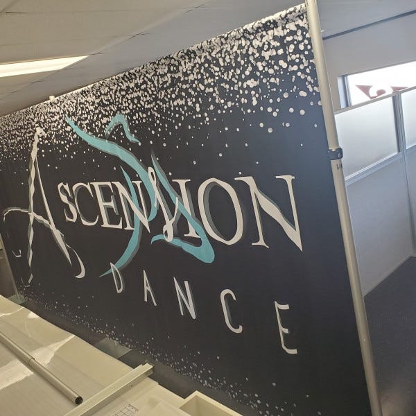 Heavy Knit Fabric Backdrop At Ascension Dance - Cypress, TX