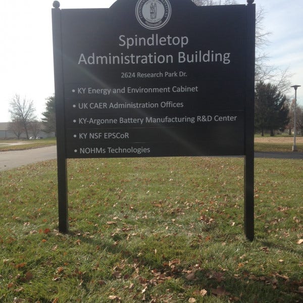 Spindletop Aluminum Sign