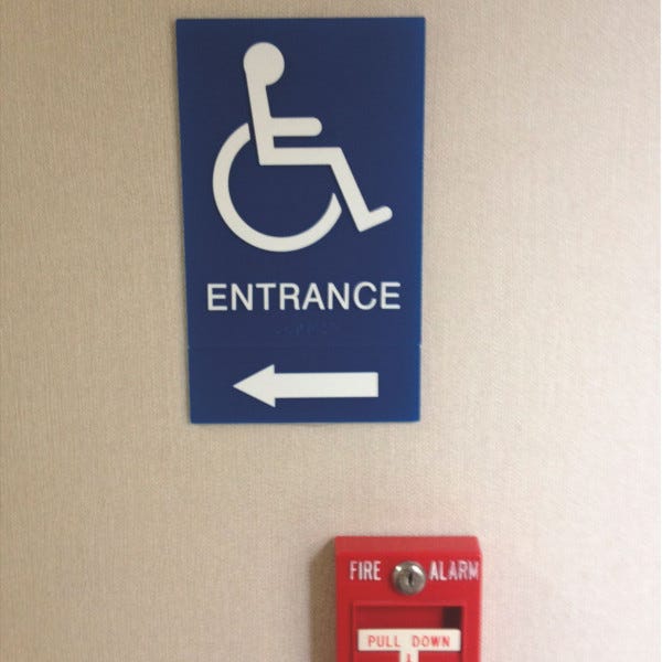 ADA Entrance Sign