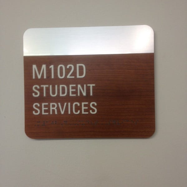 Wood Grain ADA Sign