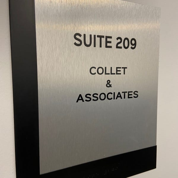 Mckee Brushed Metal Suite Sign Signarama Liberty