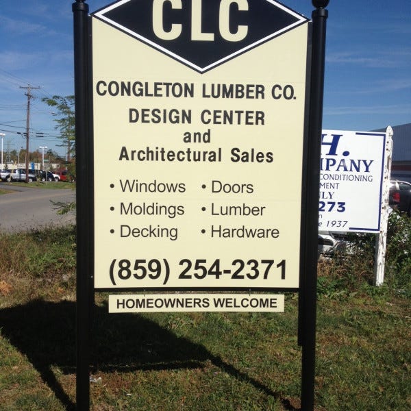 Congleton Lumber Aluminum Sign