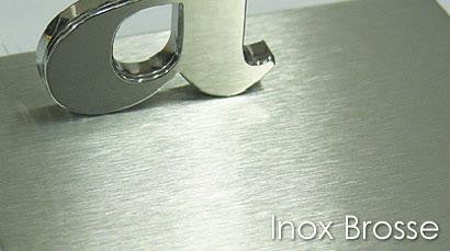 ENSEIGNE MONTPELLIER - INOX - BROSSE - DORE - MIROIR