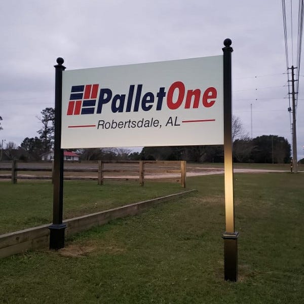 Pallet One Post And Panel Sign 